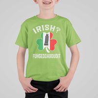 Funny St Patrick's Day Italian T Shirt For Kid Irish Fuhgeddaboudit Pisa Tower Shamrock