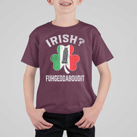 Funny St Patrick's Day Italian T Shirt For Kid Irish Fuhgeddaboudit Pisa Tower Shamrock