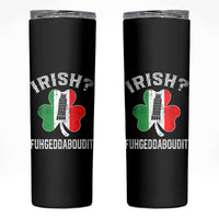 Funny St Patrick's Day Italian Skinny Tumbler Irish Fuhgeddaboudit Pisa Tower Shamrock