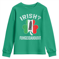Funny St Patrick's Day Italian Youth Sweatshirt Irish Fuhgeddaboudit Pisa Tower Shamrock