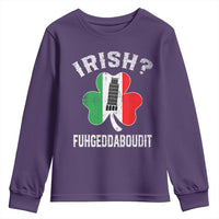 Funny St Patrick's Day Italian Youth Sweatshirt Irish Fuhgeddaboudit Pisa Tower Shamrock