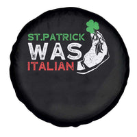 Funny St Patrick Was Italian Spare Tire Cover St Patrick's Day Italian Pinched Fingers Shamrock
