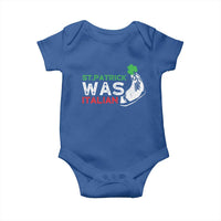 Funny St Patrick Was Italian Baby Onesie St Patrick's Day Italian Pinched Fingers Shamrock