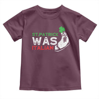Funny St Patrick Was Italian Toddler T Shirt St Patrick's Day Italian Pinched Fingers Shamrock