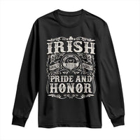 Irish Pride And Honor Long Sleeve Shirt Vintage Claddagh Ring Celtic Knot