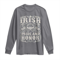 Irish Pride And Honor Long Sleeve Shirt Vintage Claddagh Ring Celtic Knot