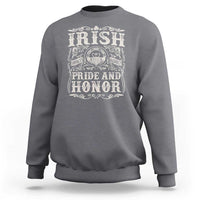 Irish Pride And Honor Sweatshirt Vintage Claddagh Ring Celtic Knot