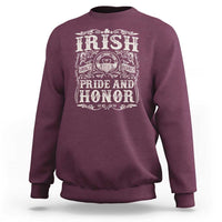 Irish Pride And Honor Sweatshirt Vintage Claddagh Ring Celtic Knot