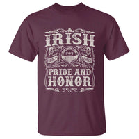 Irish Pride And Honor T Shirt Vintage Claddagh Ring Celtic Knot