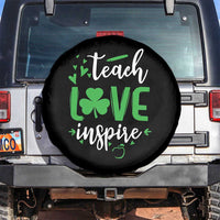 St Patrick's Day Teach Love Inspire Spare Tire Cover Teacher Shamrock