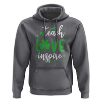 St Patrick's Day Teach Love Inspire Hoodie Teacher Shamrock