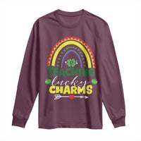 Funny St Patrick's Day Teacher Long Sleeve Shirt Teaching Lucky Charms
