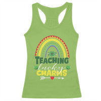 Funny St Patrick's Day Teacher Racerback Tank Top Teaching Lucky Charms