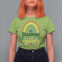 Funny St Patrick's Day Teacher T Shirt For Women Teaching Lucky Charms