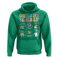 Funny St Patrick's Day Irish Teacher Hoodie One Lucky Teacher Lucky Era Shamrock