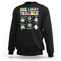 Funny St Patrick's Day Irish Teacher Sweatshirt One Lucky Teacher Lucky Era Shamrock