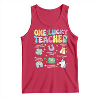 Funny St Patrick's Day Irish Teacher Tank Top One Lucky Teacher Lucky Era Shamrock