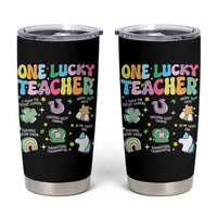 Funny St Patrick's Day Irish Teacher Tumbler Cup One Lucky Teacher Lucky Era Shamrock