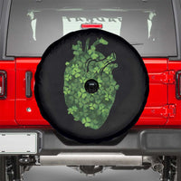 Funny St Patrick's Day Shamrock Heart Cardiac Nurse Anatomy Spare Tire Cover