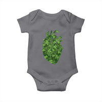 Funny St Patrick's Day Shamrock Heart Cardiac Nurse Anatomy Baby Onesie
