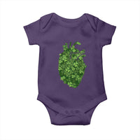 Funny St Patrick's Day Shamrock Heart Cardiac Nurse Anatomy Baby Onesie