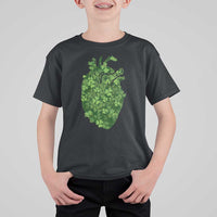Funny St Patrick's Day Shamrock Heart Cardiac Nurse Anatomy T Shirt For Kid