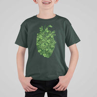 Funny St Patrick's Day Shamrock Heart Cardiac Nurse Anatomy T Shirt For Kid