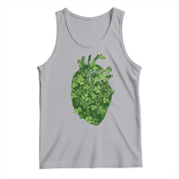 Funny St Patrick's Day Shamrock Heart Cardiac Nurse Anatomy Tank Top