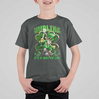 Funny Hurling It's A Way Of Life T Shirt For Kid Leprechaun Shamrock Irish Sport