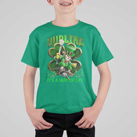 Funny Hurling It's A Way Of Life T Shirt For Kid Leprechaun Shamrock Irish Sport