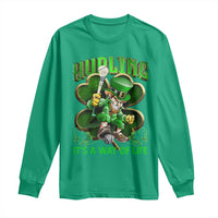 Funny Hurling It's A Way Of Life Long Sleeve Shirt Leprechaun Shamrock Irish Sport