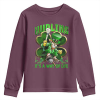 Funny Hurling It's A Way Of Life Youth Sweatshirt Leprechaun Shamrock Irish Sport