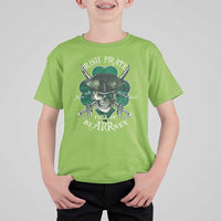 Funny Irish Pirate Full Of Blarrney Kiss Me For Good Luck T Shirt For Kid St Patrick's Day