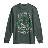 Funny Irish Pirate Full Of Blarrney Kiss Me For Good Luck Long Sleeve Shirt St Patrick's Day