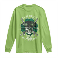 Funny Irish Pirate Full Of Blarrney Kiss Me For Good Luck Long Sleeve Shirt St Patrick's Day