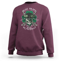 Funny Irish Pirate Full Of Blarrney Kiss Me For Good Luck Sweatshirt St Patrick's Day