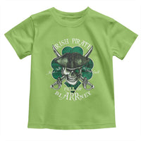 Funny Irish Pirate Full Of Blarrney Kiss Me For Good Luck Toddler T Shirt St Patrick's Day