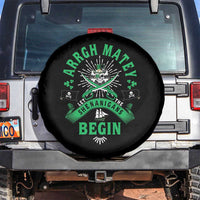 Funny St Patrick's Day Pirate Spare Tire Cover Arrgh Matey Let The Shenanigans Begin Shamrock