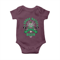 Funny St Patrick's Day Pirate Baby Onesie Arrgh Matey Let The Shenanigans Begin Shamrock