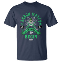 Funny St Patrick's Day Pirate T Shirt Arrgh Matey Let The Shenanigans Begin Shamrock
