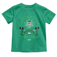 Funny St Patrick's Day Pirate Toddler T Shirt Arrgh Matey Let The Shenanigans Begin Shamrock