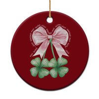 Not Lucky Just Blessed Ceramic Ornament Blessed Christian Shamrocks St Patricks Day Coquette - Wonder Print Shop