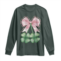 Not Lucky Just Blessed Long Sleeve Shirt Blessed Christian Shamrocks St Patricks Day Coquette