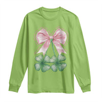 Not Lucky Just Blessed Long Sleeve Shirt Blessed Christian Shamrocks St Patricks Day Coquette