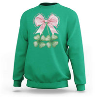 Not Lucky Just Blessed Sweatshirt Blessed Christian Shamrocks St Patricks Day Coquette