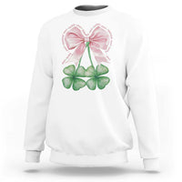Not Lucky Just Blessed Sweatshirt Blessed Christian Shamrocks St Patricks Day Coquette
