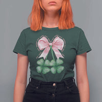 Not Lucky Just Blessed T Shirt For Women Blessed Christian Shamrocks St Patricks Day Coquette