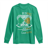 Funny Warning May Be Prone To Shenanigans And Malarkey Long Sleeve Shirt St Patrick's Day Celtic Shamrock