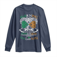 Funny Warning May Be Prone To Shenanigans And Malarkey Long Sleeve Shirt St Patrick's Day Celtic Shamrock