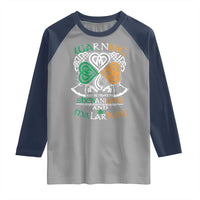 Funny Warning May Be Prone To Shenanigans And Malarkey Raglan Shirt St Patrick's Day Celtic Shamrock